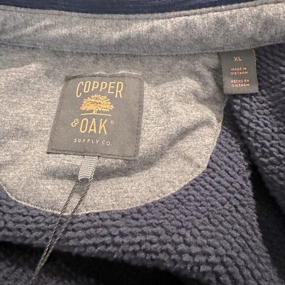 Copper & Oak Co Long Sleeve Snap Down Corduroy Navy Button Down Men’s Jacket - Picture 8 of 10